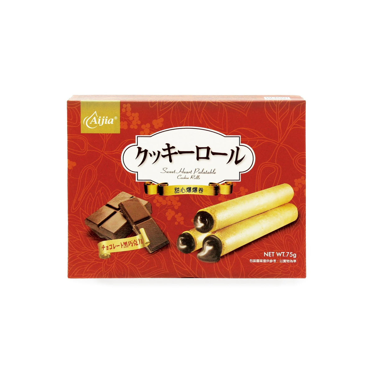 Limited Import – Aijia Chocolate Cookie Rolls, 2.64oz Box